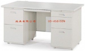 1-4雙邊辦公桌(左二屜右三屜)W140x70x74cm